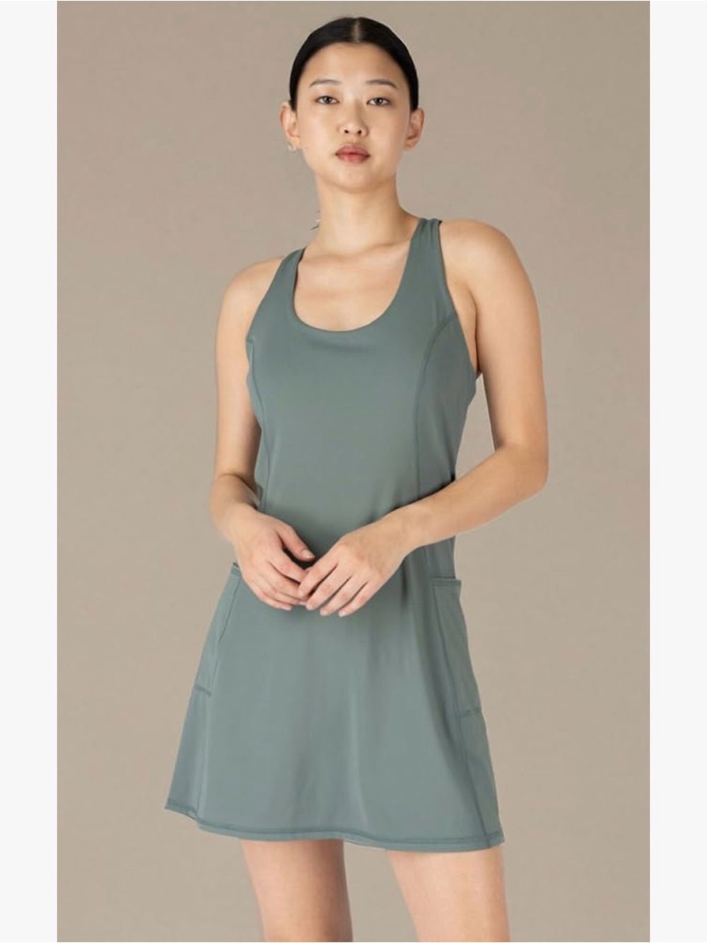 90 Degree By Reflex Dark Forest Green Airlux Courtside Tennis Dress Size Medium